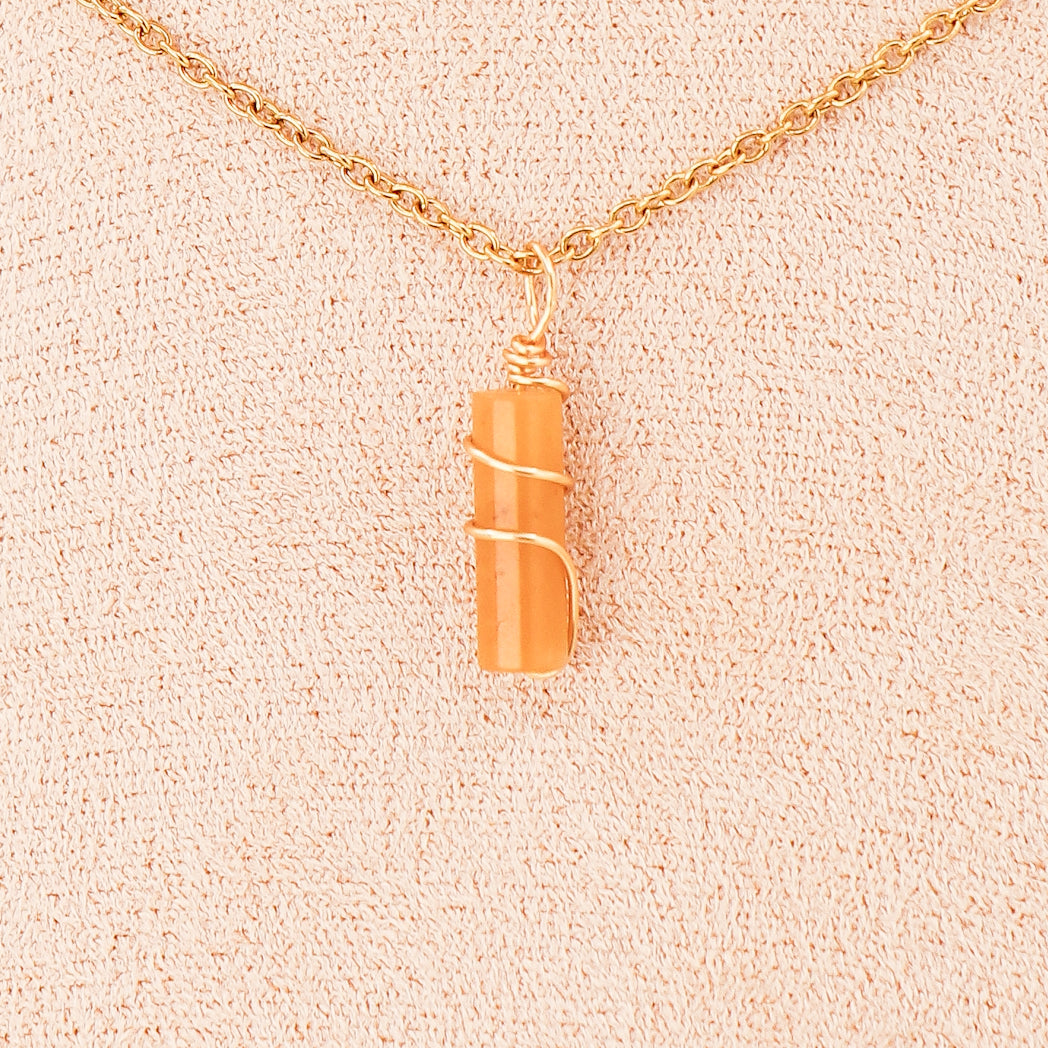 Pendentif | Mini piliers en Jade "Fleurs de prunier"