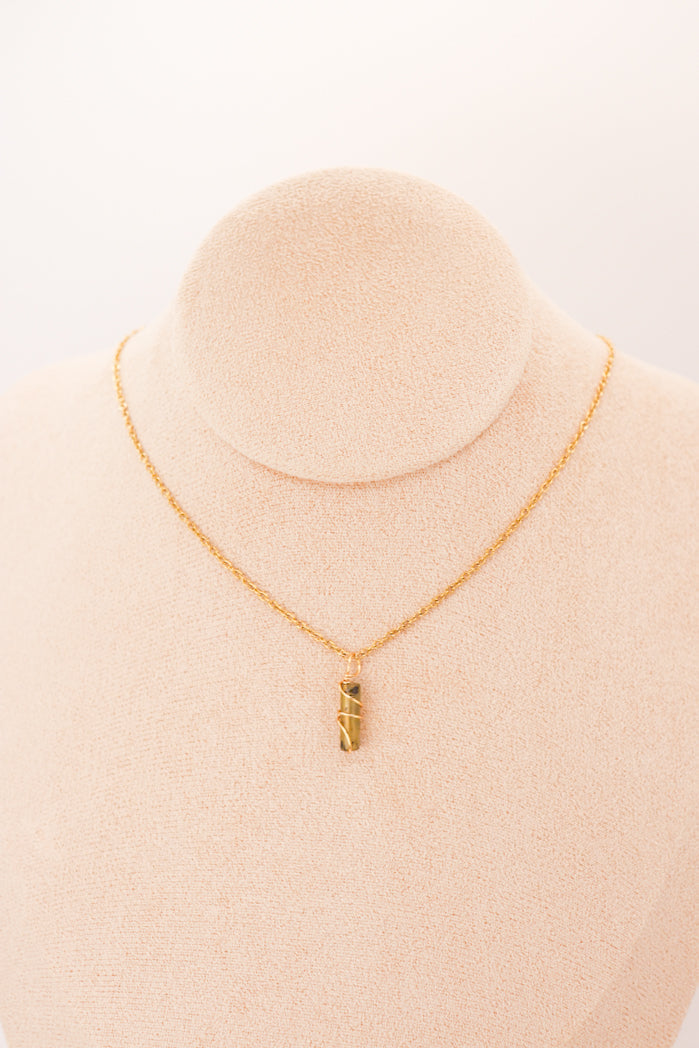 Pendentif | Mini piliers en Jade "Fleurs de prunier"